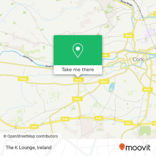 The K Lounge, Victoria Cross Cork map