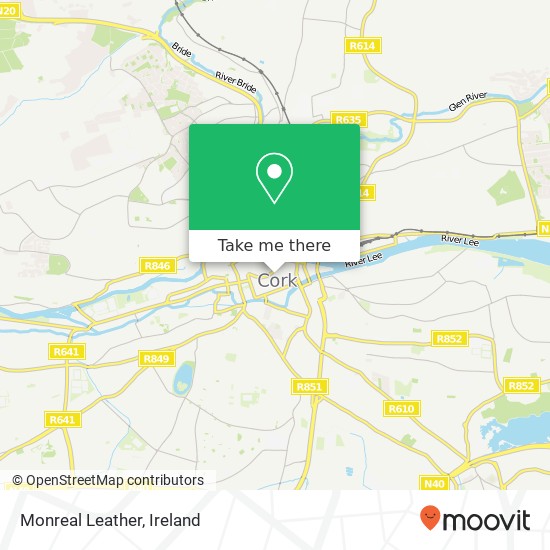 Monreal Leather, Winthrop Street Cork map