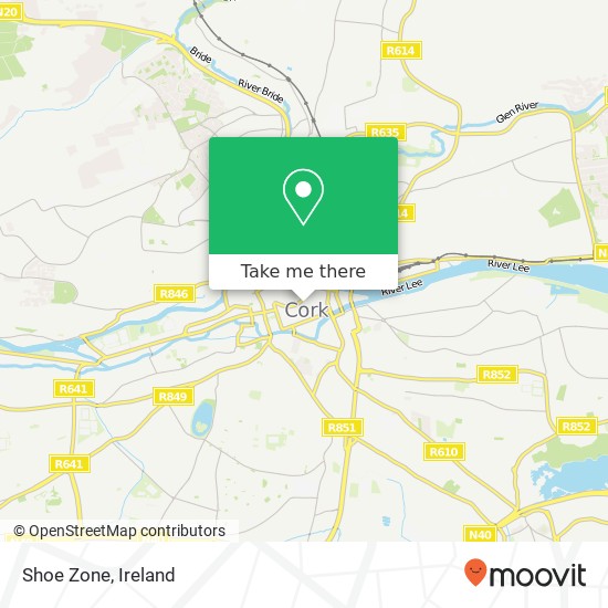 Shoe Zone, Winthrop Street Cork, County Cork map