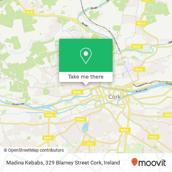 Madina Kebabs, 329 Blarney Street Cork plan