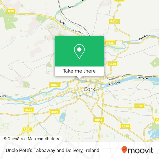 Uncle Pete's Takeaway and Delivery, 31 Popes Quay Cork T23 X30E map