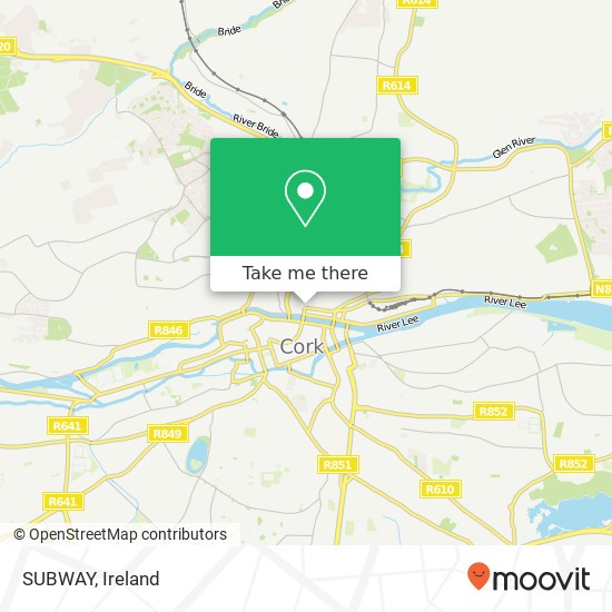 SUBWAY, St Patrick's Hill Cork map