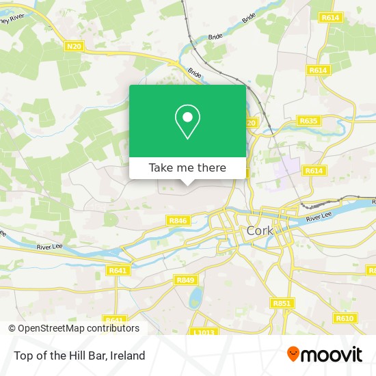 Top of the Hill Bar map