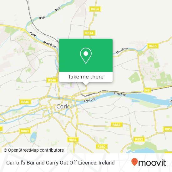 Carroll's Bar and Carry Out Off Licence, 82 Ballyhooly Road Cork map