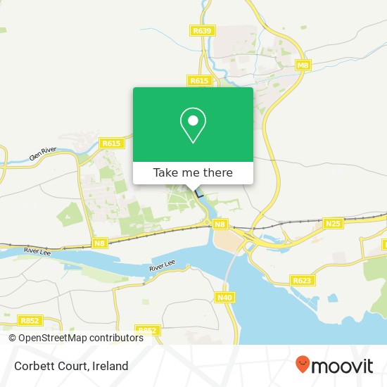 Corbett Court, R639 Cork map