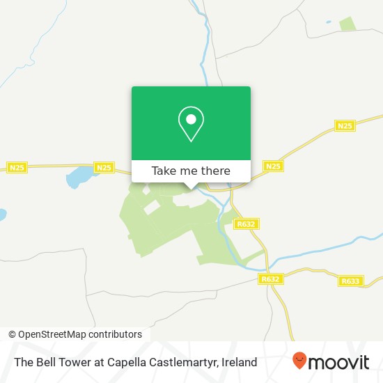The Bell Tower at Capella Castlemartyr, Castlemartyr map