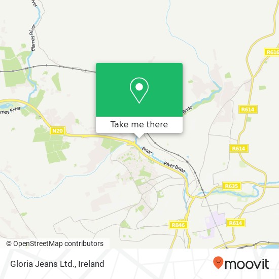 Gloria Jeans Ltd., New Mallow Road Cork, County Cork map