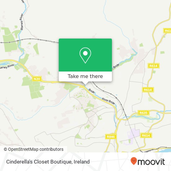 Cinderella's Closet Boutique, Cork map