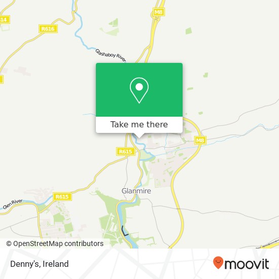 Denny's, 5 Crestfield Centre Riverstown, County Cork map