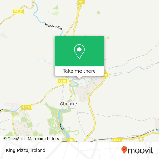 King Pizza, Riverstown, County Cork map