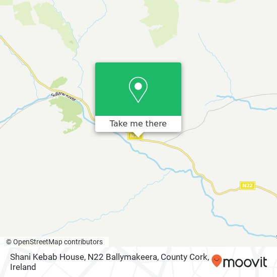 Shani Kebab House, N22 Ballymakeera, County Cork map
