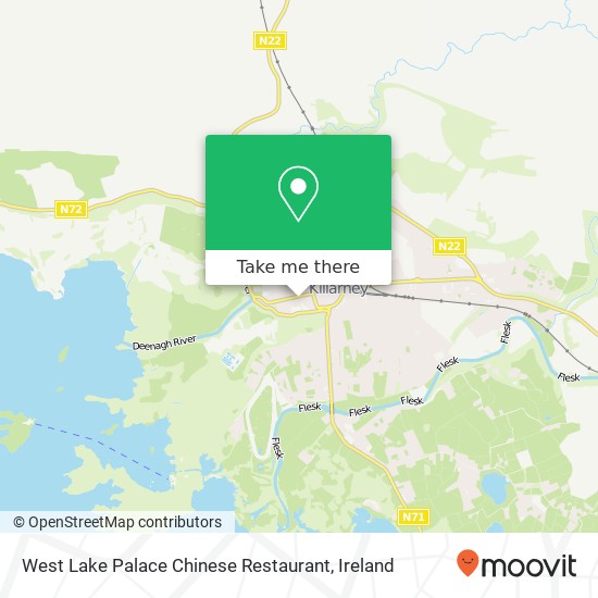 West Lake Palace Chinese Restaurant, Beech Road Killarney, County Kerry plan