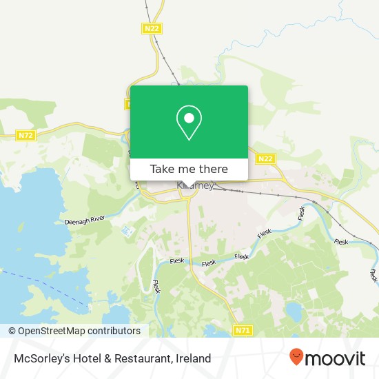 McSorley's Hotel & Restaurant, 10 College Street Killarney V93 WP65 map