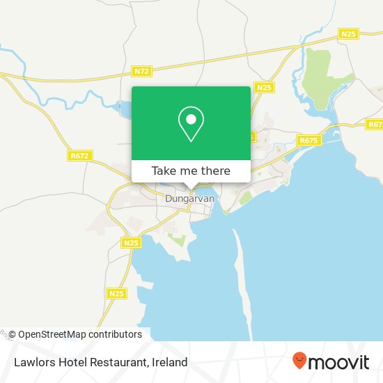 Lawlors Hotel Restaurant, T.F. Meagher Street Dungarvan map