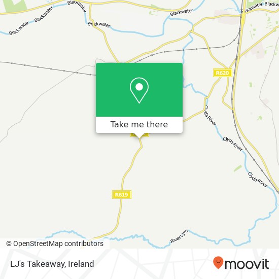 LJ's Takeaway, R619 Dromahane, County Cork map