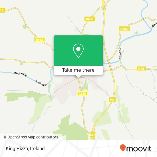 King Pizza, R639 Fermoy, County Cork map