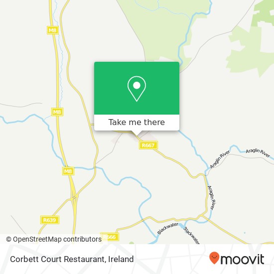 Corbett Court Restaurant, Main Street Fermoy, County Cork map