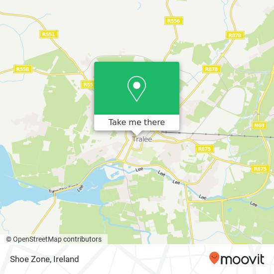 Shoe Zone, The Mall Tralee, County Kerry map