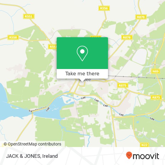 JACK & JONES, Abbey Court Tralee, County Kerry map