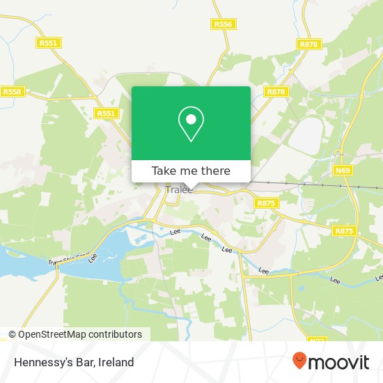 Hennessy's Bar map