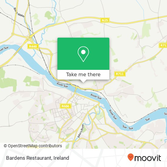 Bardens Restaurant, Waterford, County Waterford map