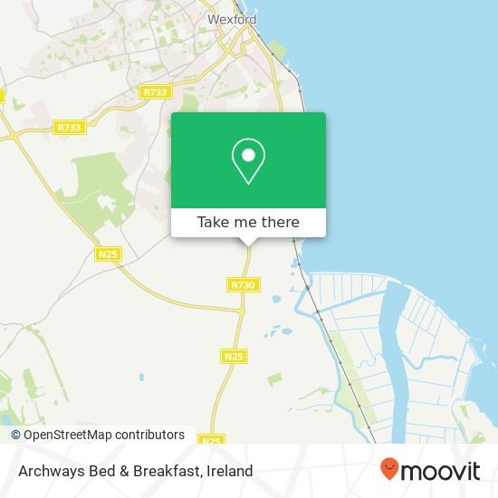 Archways Bed & Breakfast, Rosslare Road Roughmead map