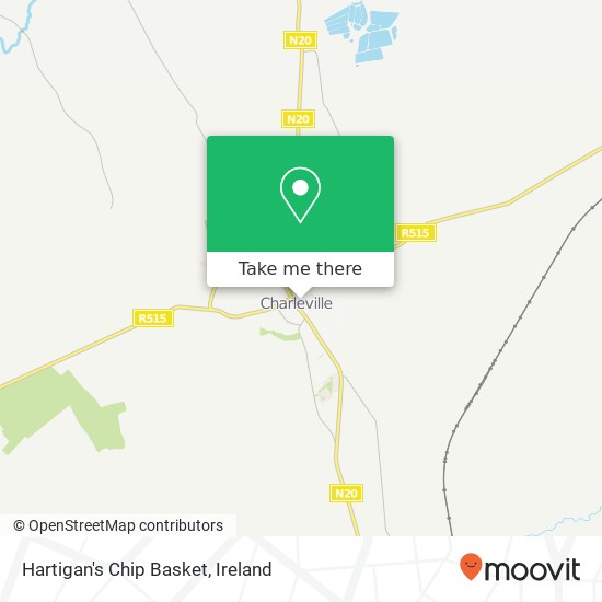 Hartigan's Chip Basket, Broad Street Charleville, County Cork map