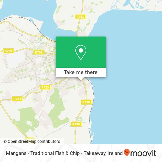 Mangans - Traditional Fish & Chip - Takeaway, The Faythe Wexford, County Wexford map