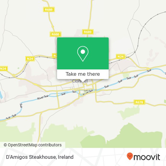 D'Amigos Steakhouse, Gladstone Street Clonmel, County Tipperary map