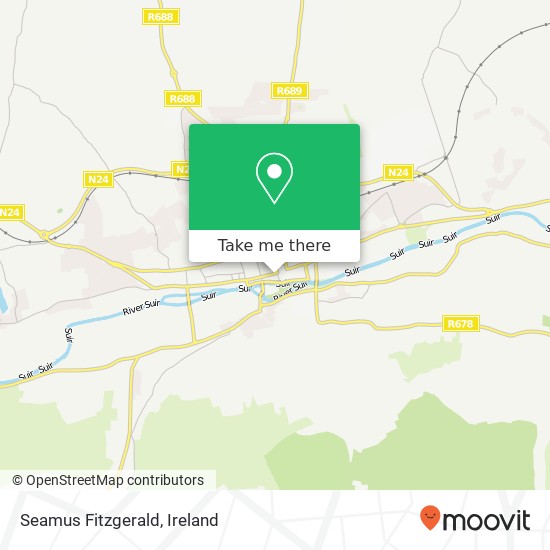 Seamus Fitzgerald, O'Connell Street Clonmel map