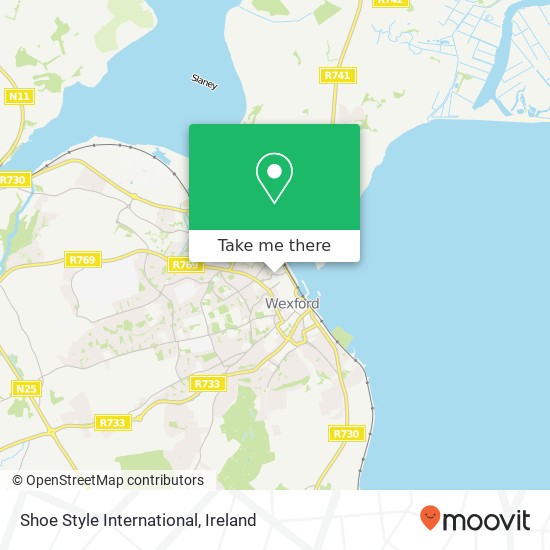 Shoe Style International, Cornmarket Wexford, County Wexford map