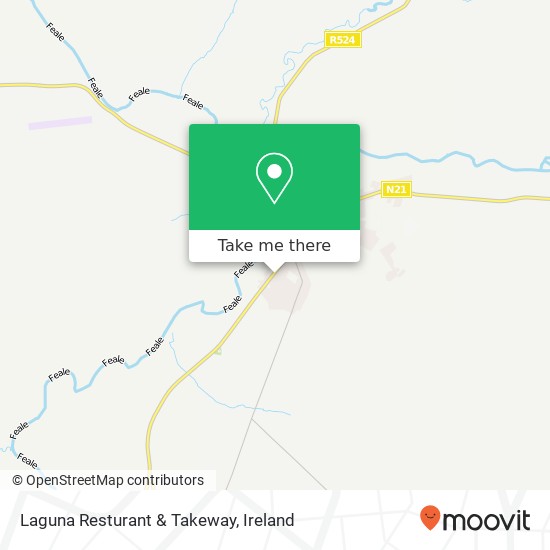 Laguna Resturant & Takeway, Killarney Road Abbeyfeale map