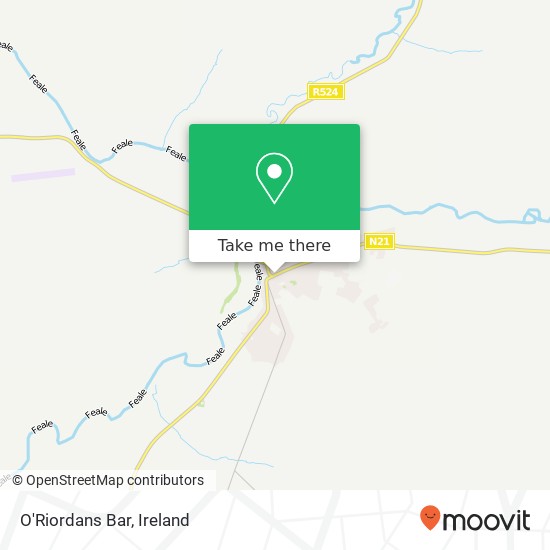 O'Riordans Bar, Main Street Abbeyfeale, County Limerick plan