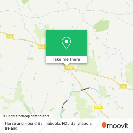 Horse and Hound Ballinaboola, N25 Ballynabola plan