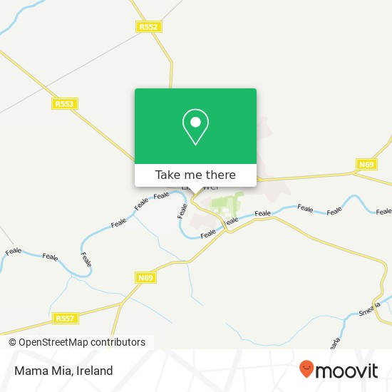 Mama Mia, 1 Church Street Listowel, County Kerry map