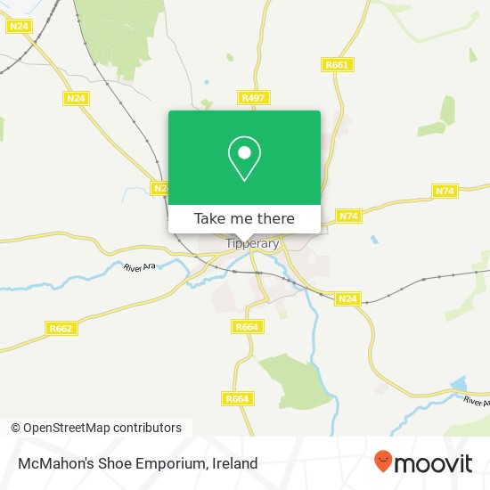 McMahon's Shoe Emporium, Main Street Tipperary, County Tipperary map