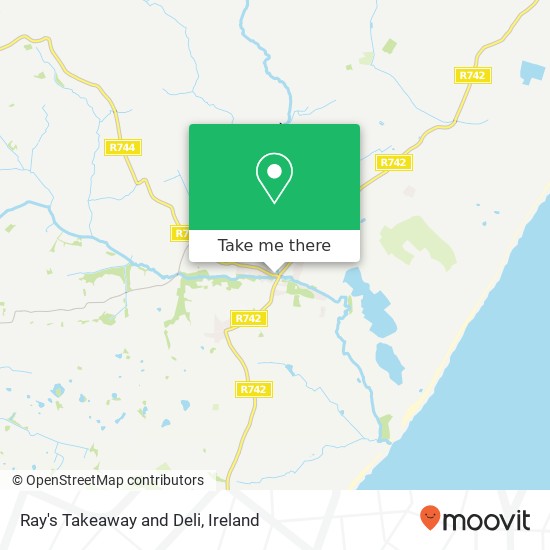 Ray's Takeaway and Deli, R744 Blackwater, County Wexford map
