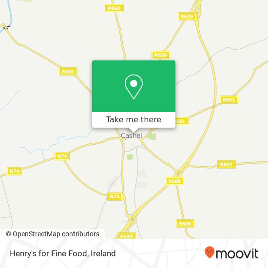 Henry's for Fine Food, 5 Main Street Cashel, County Tipperary map