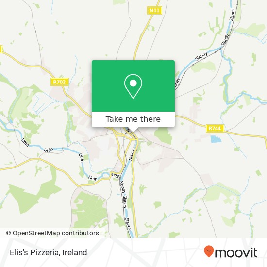 Elis's Pizzeria, Shannon Quay Enniscorthy, County Wexford map