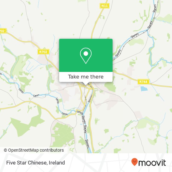 Five Star Chinese, 5 Slaney Street Enniscorthy plan