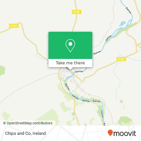 Chips and Co, High Street Graiguenamanagh, County Kilkenny map