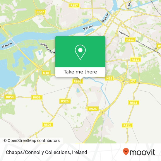 Chapps / Connolly Collections, Dooradoyle map