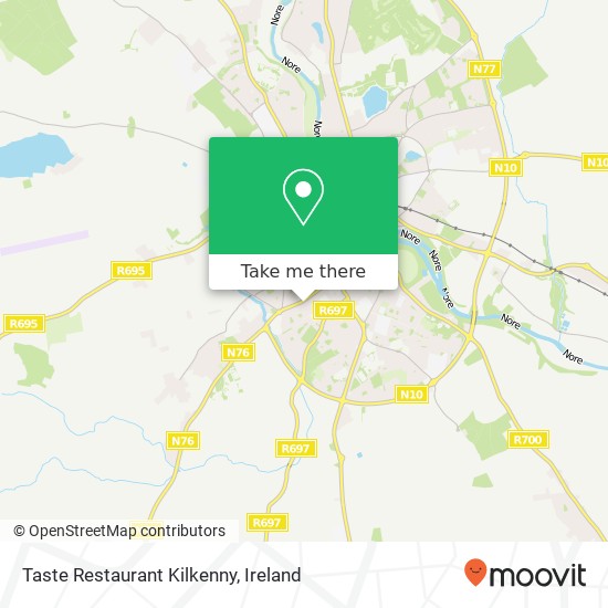 Taste Restaurant Kilkenny, College Road Kilkenny map