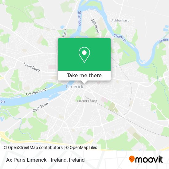 Ax-Paris Limerick - Ireland map