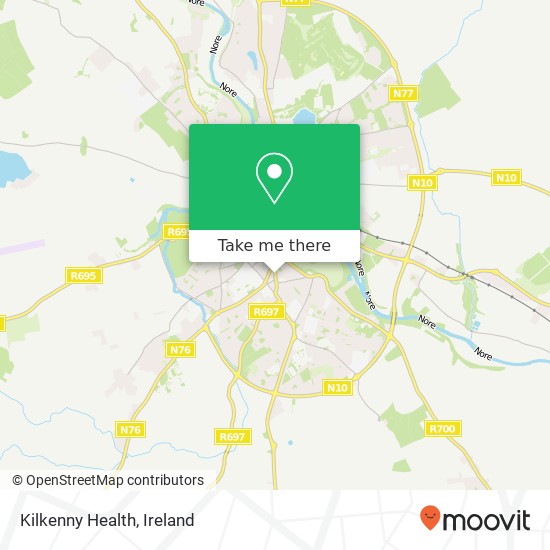 Kilkenny Health, 102 Upper Patrick Street Kilkenny map