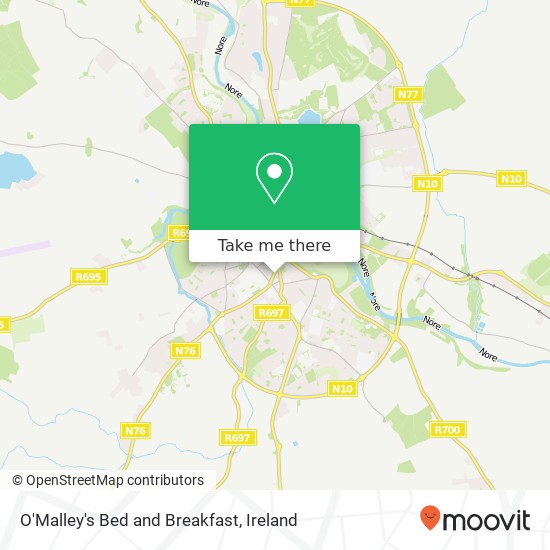 O'Malley's Bed and Breakfast, Ormonde Road Kilkenny R95 AHX8 map