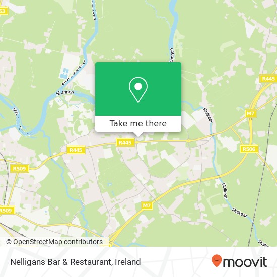 Nelligans Bar & Restaurant, Kilmurry Hotel Limerick plan