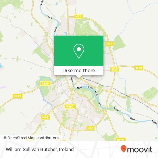 William Sullivan Butcher, 48 John Street Upper Kilkenny map