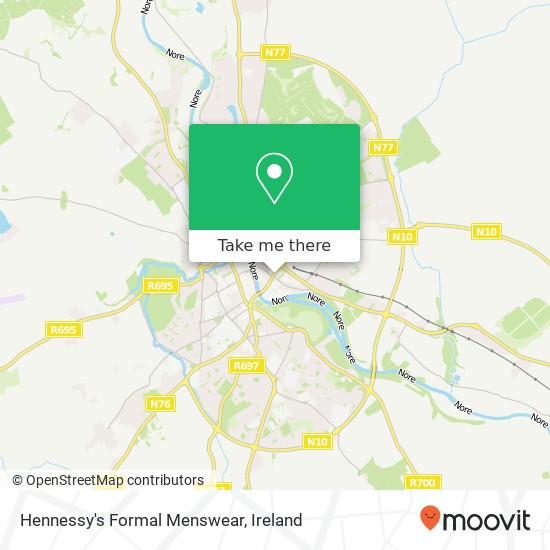 Hennessy's Formal Menswear, John Street Upper Kilkenny, County Kilkenny map
