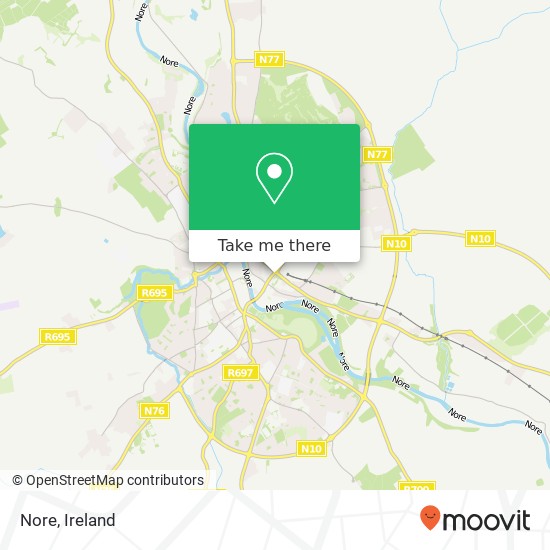 Nore, 43C John Street Upper Kilkenny map